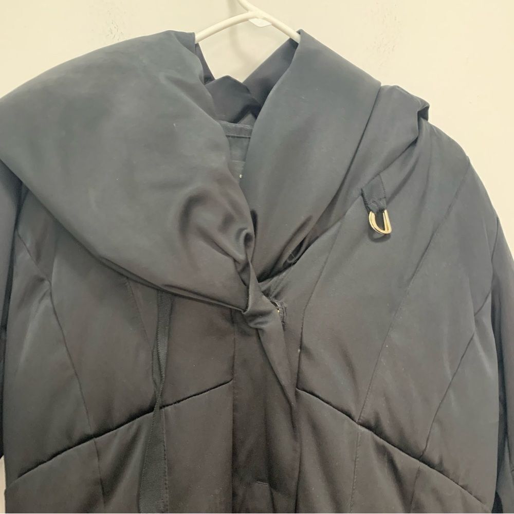 Elie Tahari Long Black Puffer Jacket - Picture 10 of 16